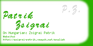 patrik zsigrai business card